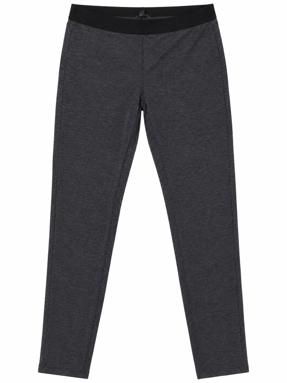 Eileen Fisher S/P Charcoal Herringbone Stretch Pull On Pants Petite Small